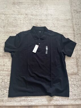 Uniqlo Black Polo Shirt 3XL New With Tags Short Sleeve Classic Basic